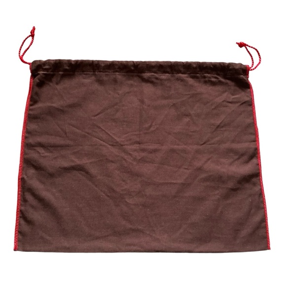 Coach vintage drawstring dust bag brown and red cotton - Picture 4 of 4